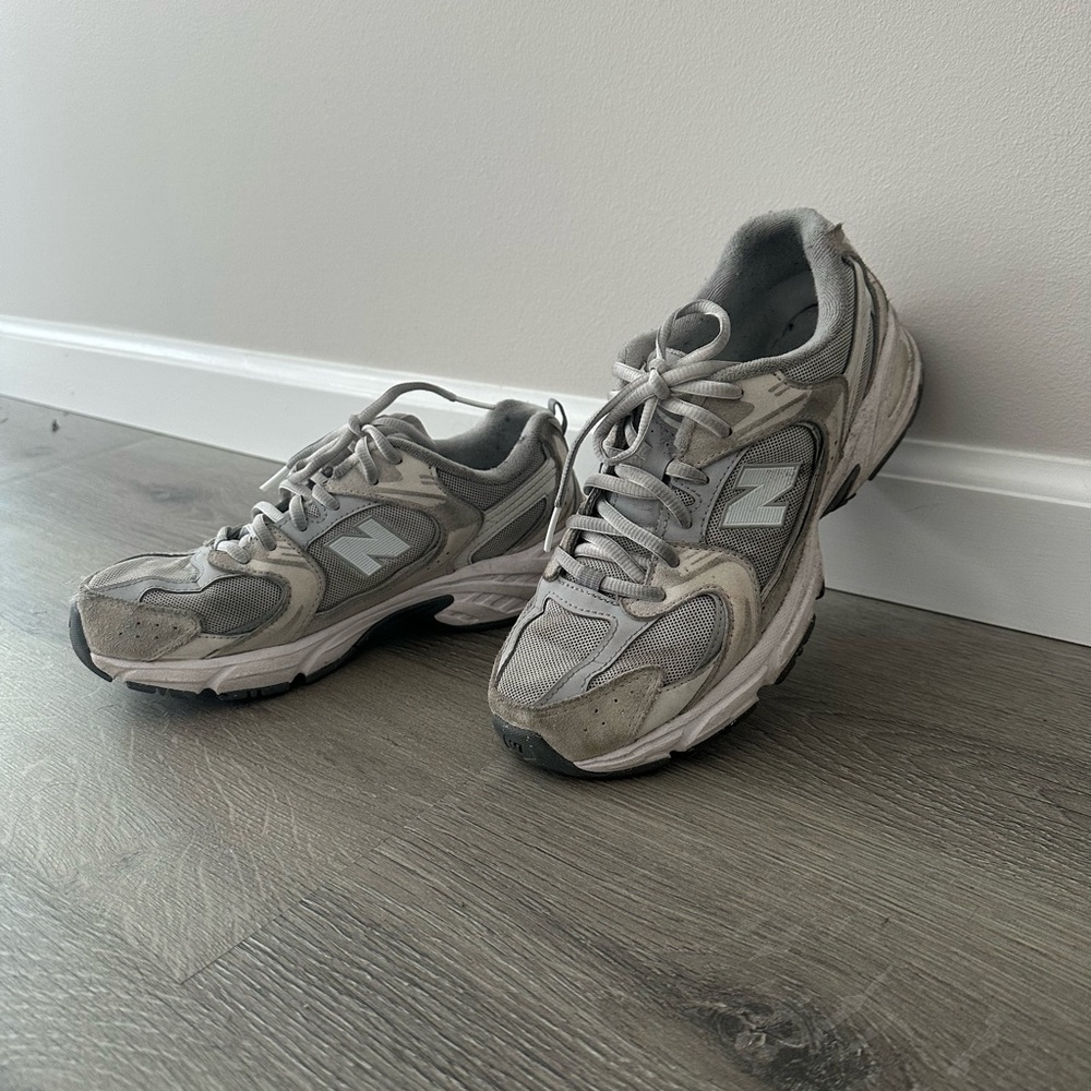 New Balance Light Gray Athletic Shoes
